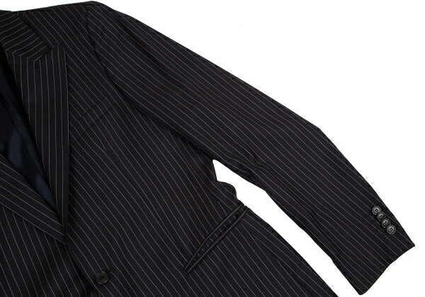 EMPORIO ARMANI JUDE LINE Black Chalk Wool Jacket Size 50
