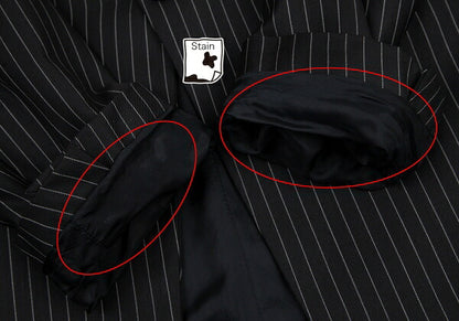 EMPORIO ARMANI JUDE LINE Black Chalk Wool Jacket Size 50