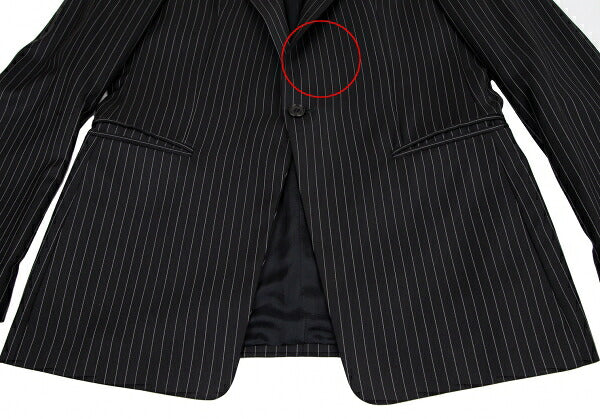 EMPORIO ARMANI JUDE LINE Black Chalk Wool Jacket Size 50