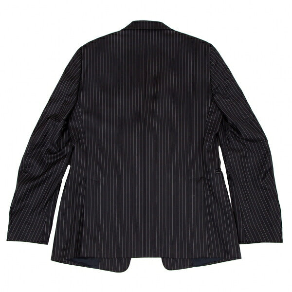 EMPORIO ARMANI JUDE LINE Black Chalk Wool Jacket Size 50