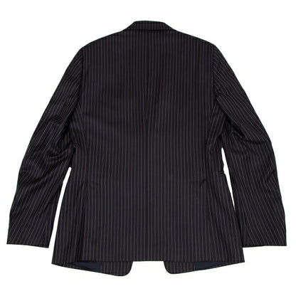 EMPORIO ARMANI JUDE LINE Black Chalk Wool Jacket Size 50