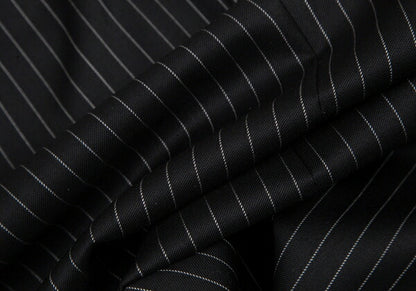 EMPORIO ARMANI JUDE LINE Black Chalk Wool Jacket Size 50