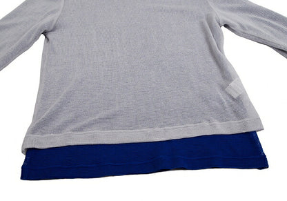 Y's Bicolor Mesh Knit Top Gray Size 2