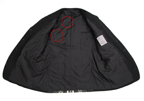 Yohji Yamamoto POUR HOMME Japanese Jacket Black Size S