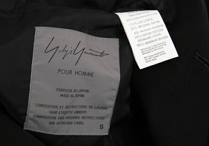 Yohji Yamamoto POUR HOMME Japanese Jacket Black Size S