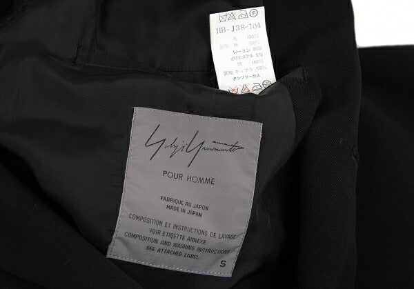 Yohji Yamamoto POUR HOMME Japanese Jacket Black Size S