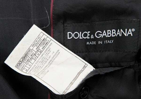 DOLCE&GABBANA SICILIA Charcoal Check Jacket Size 44