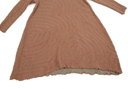 JURGEN LEHL Wool Cotton Wave Pattern Tunic Dress Size M