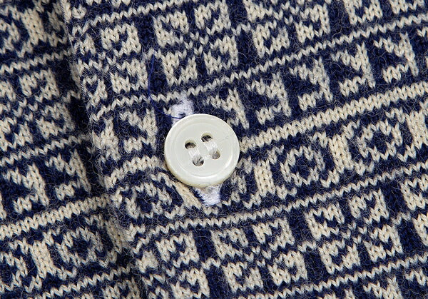 COMME des GARCONS SHIRT Knit Panel Gingham White Blue Size S
