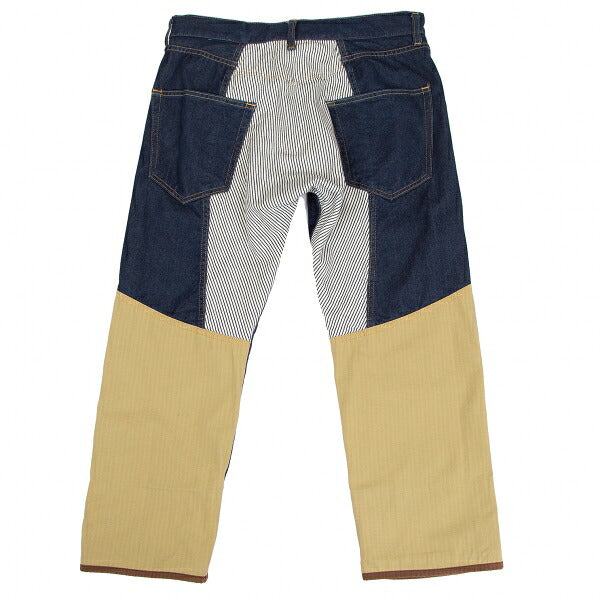 JUNYA WATANABE MAN 18AW Hickory Paneled Denim Indigo Size XS