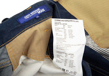 JUNYA WATANABE MAN 18AW Hickory Paneled Denim Indigo Size XS