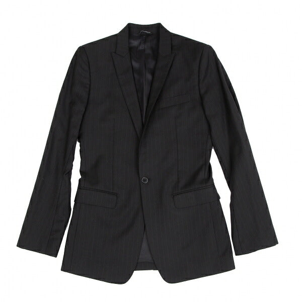 DOLCE&GABBANA MARTINI Wool Pinstripe Jacket Black Size 44