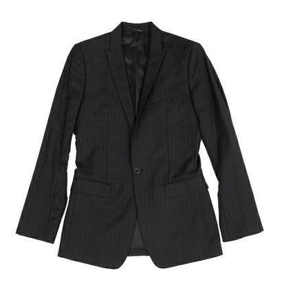 DOLCE&GABBANA MARTINI Wool Pinstripe Jacket Black Size 44