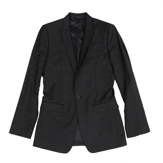 DOLCE&GABBANA MARTINI Wool Pinstripe Jacket Black Size 44