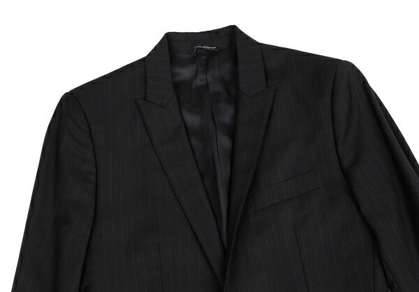 DOLCE&GABBANA MARTINI Wool Pinstripe Jacket Black Size 44