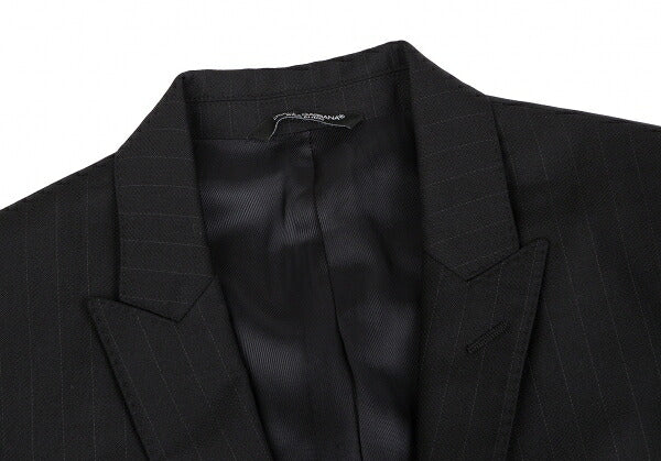 DOLCE&GABBANA MARTINI Wool Pinstripe Jacket Black Size 44