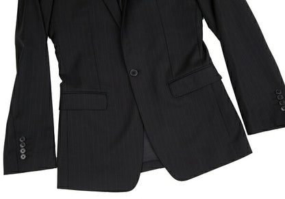 DOLCE&GABBANA MARTINI Wool Pinstripe Jacket Black Size 44