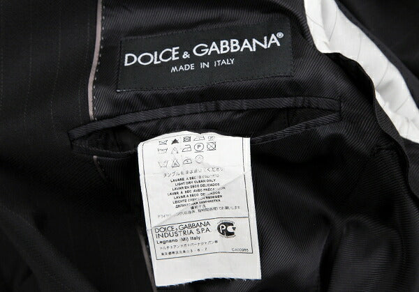 DOLCE&GABBANA MARTINI Wool Pinstripe Jacket Black Size 44