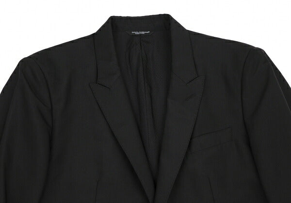 DOLCE&GABBANA MARTINI Wool Silk Peaked Jacket Black Size 48