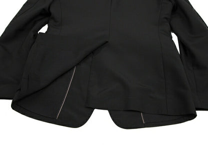 DOLCE&GABBANA MARTINI Wool Silk Peaked Jacket Black Size 48