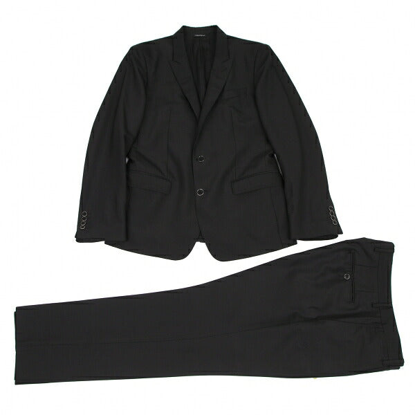 DOLCE&GABBANA MARTINI Wool Silk Peaked Jacket Black Size 48
