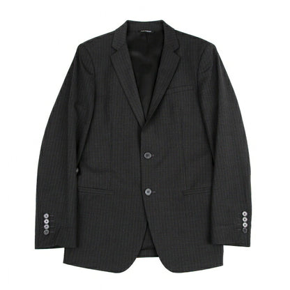 DOLCE&GABBANA Pinstripe Narrow Lapel Jacket Charcoal Size 44