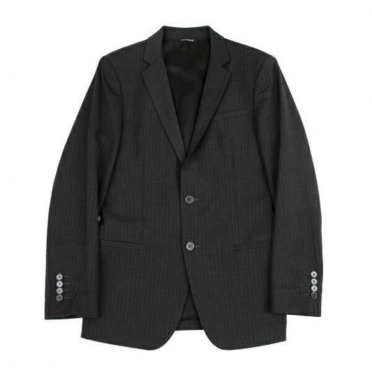 DOLCE&GABBANA Pinstripe Narrow Lapel Jacket Charcoal Size 44