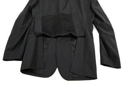 DOLCE&GABBANA Pinstripe Narrow Lapel Jacket Charcoal Size 44