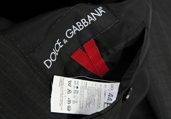 DOLCE&GABBANA Pinstripe Narrow Lapel Jacket Charcoal Size 44