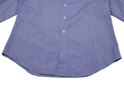 HERMES Cotton Double Cuff Shirt Blue Size 40