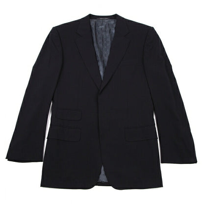 GUCCI Stretch Wool GG Monogram Lining Jacket Navy Size 46