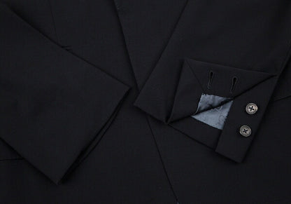 GUCCI Stretch Wool GG Monogram Lining Jacket Navy Size 46