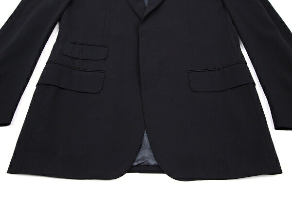 GUCCI Stretch Wool GG Monogram Lining Jacket Navy Size 46