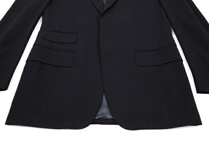 GUCCI Stretch Wool GG Monogram Lining Jacket Navy Size 46