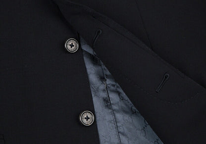 GUCCI Stretch Wool GG Monogram Lining Jacket Navy Size 46