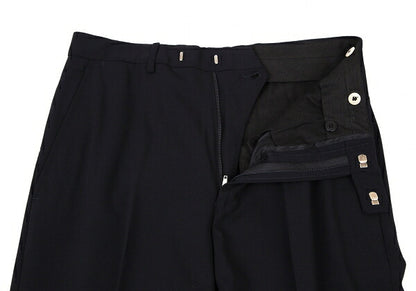 GUCCI Stretch Wool Slacks Pants Navy Size 46