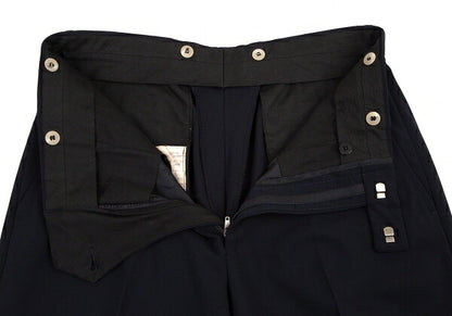 GUCCI Stretch Wool Slacks Pants Navy Size 46