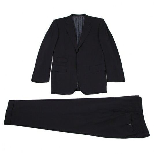 GUCCI GG Monogram Lined Stretch Wool Suit Navy Size 46