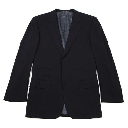 GUCCI GG Monogram Lined Stretch Wool Suit Navy Size 46