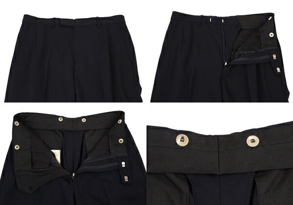 GUCCI GG Monogram Lined Stretch Wool Suit Navy Size 46