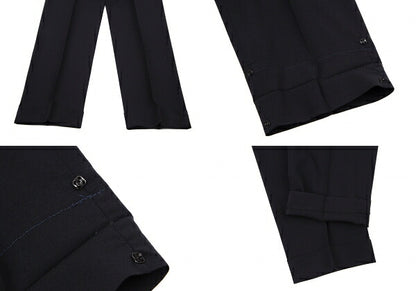 GUCCI GG Monogram Lined Stretch Wool Suit Navy Size 46