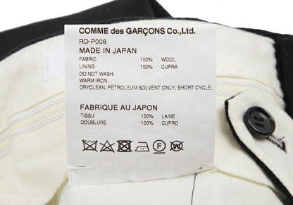 COMME des GARCONS Milled Worsted Double Pants Black Size XS