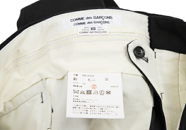 COMME des GARCONS Milled Worsted Double Pants Black Size XS