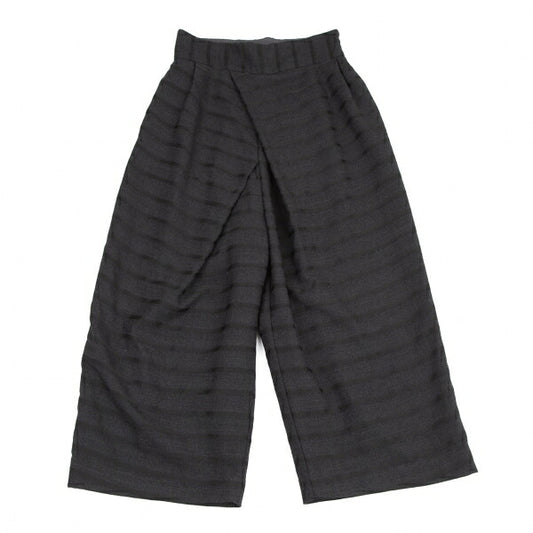 ANREALAGE Border Half-Wrap Wide Pants Charcoal Size 38