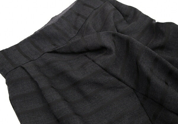 ANREALAGE Border Half-Wrap Wide Pants Charcoal Size 38