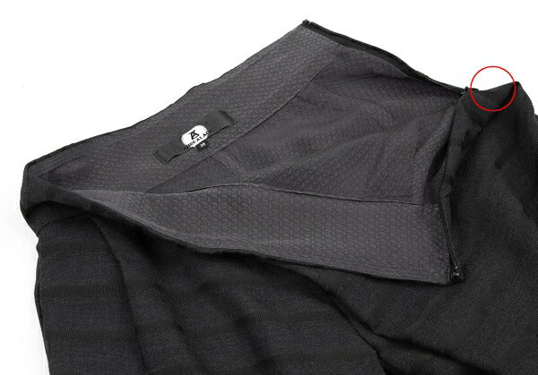 ANREALAGE Border Half-Wrap Wide Pants Charcoal Size 38
