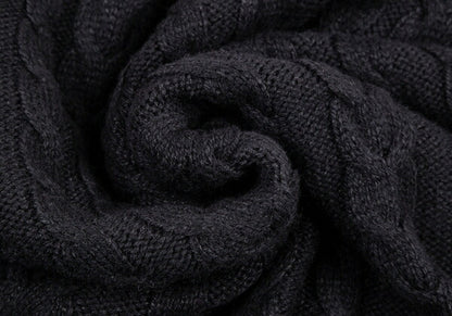 PINK HOUSE Alpaca Blend Pom Pom Cable Cardigan Black Size M