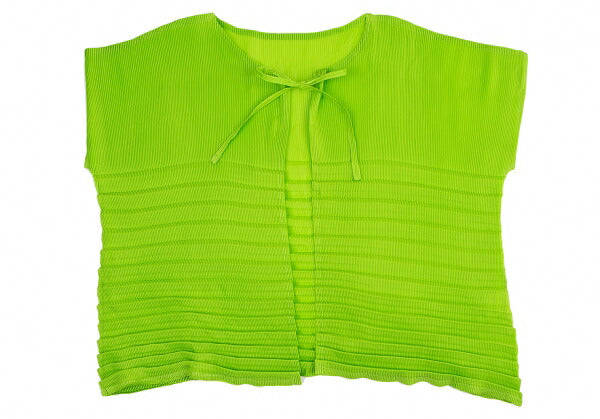 ISSEY MIYAKE me Zigzag Pleat Cardigan Green Size F