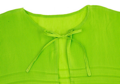 ISSEY MIYAKE me Zigzag Pleat Cardigan Green Size F