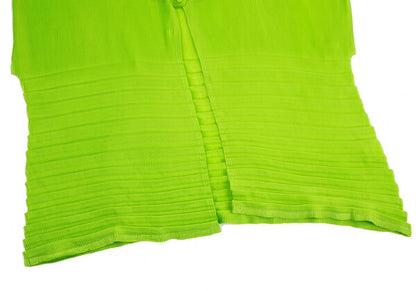 ISSEY MIYAKE me Zigzag Pleat Cardigan Green Size F